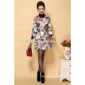 wholesale Middle aged ladies coats autumn elegant women embroidered overcoats